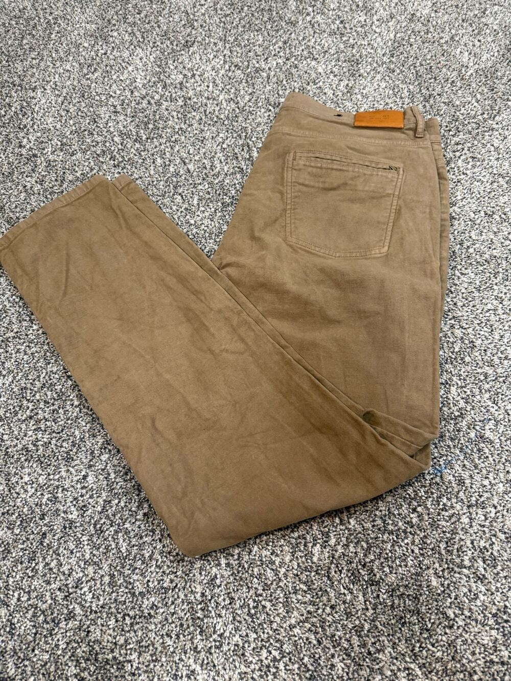 Billy Reid Men’s Slim Fit 5 Pocket Pants Tan Khaki 35x32 Stretch